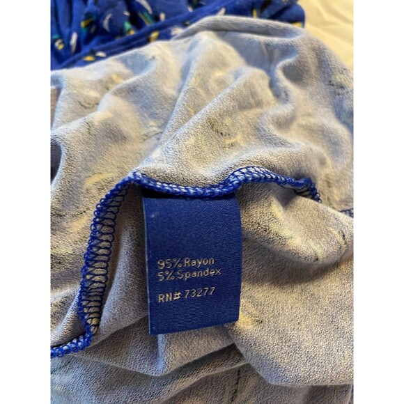 Apt. 9 Women's Blue Sleeveless Floral Print Dress XL Rayon Spandex - Picture 7 of 11